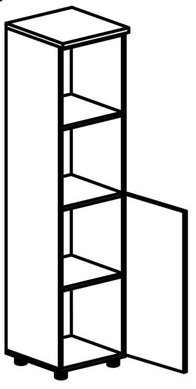 Narrow Document Cabinet 4212 Rhythm Series