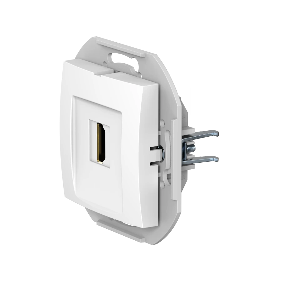 مخرج كادوس ألينج بريستيج للتثبيت المخفي مع وحدة كاىستون HDMI نوع A-A، أبيض، فن. 60163.0