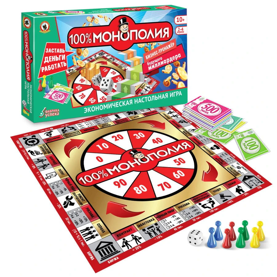 Economic Board Game "100% Monopoly