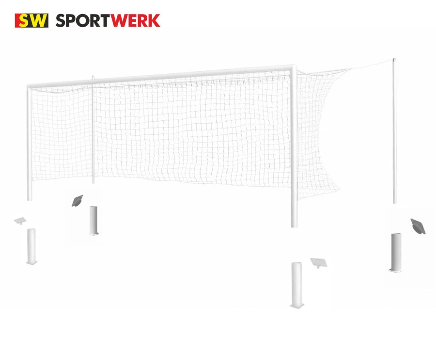 Aluminum Football Goals 5x2 with Freely Suspended Net and Socket Installation