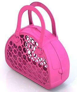 Stylish Pink Basket Bag for Outdoor Leisure