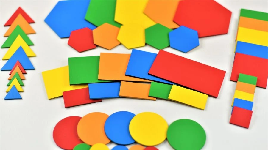 مجموعة الأشكال الهندسية المسطحة (50 قطعة)