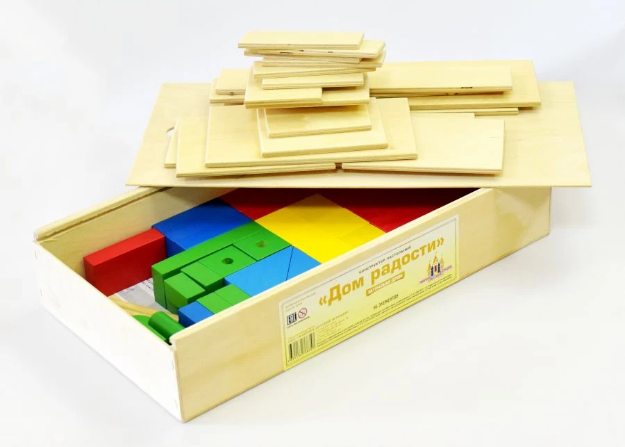 Wooden Building Set "Krylova-Agapova" - 95 Elements