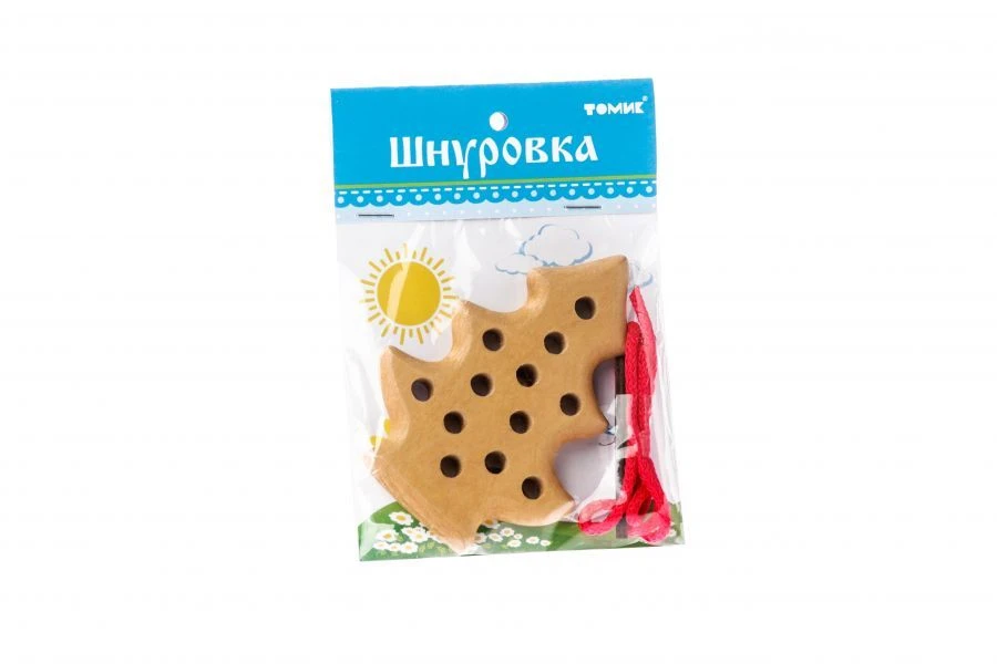 لعبة الخياطة الخشبية "شجرة عيد الميلاد" (3 قطع) - رقم 611-4