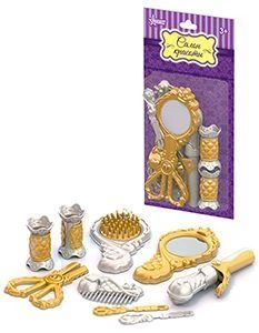 مجموعة العناية بالشعر الأنيقة (ذهبي) - 9 قطع