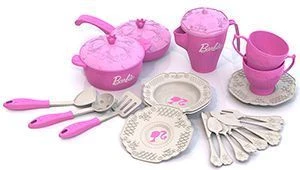 Barbie Kitchen and Tea Set (21 Pieces in Net Bag)