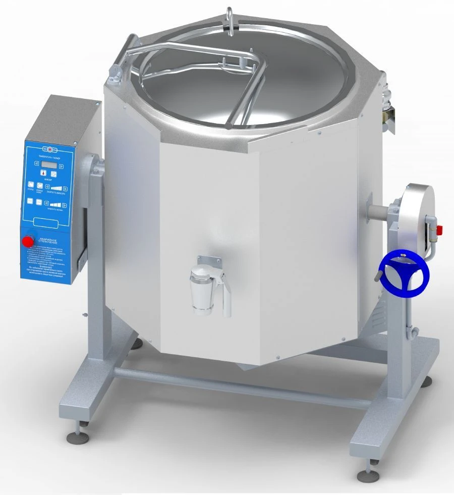 Electric Cooking Kettle with Drain Valve KPEM-160-OMR-VK