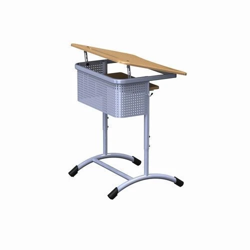 مكتب طالب مفرد من MDF على إطار معدني لمجموعات النمو 1-7