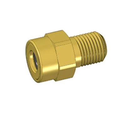 Brass Straight Fitting for 8mm Polyamide Pipe with 1/8” External Thread K1