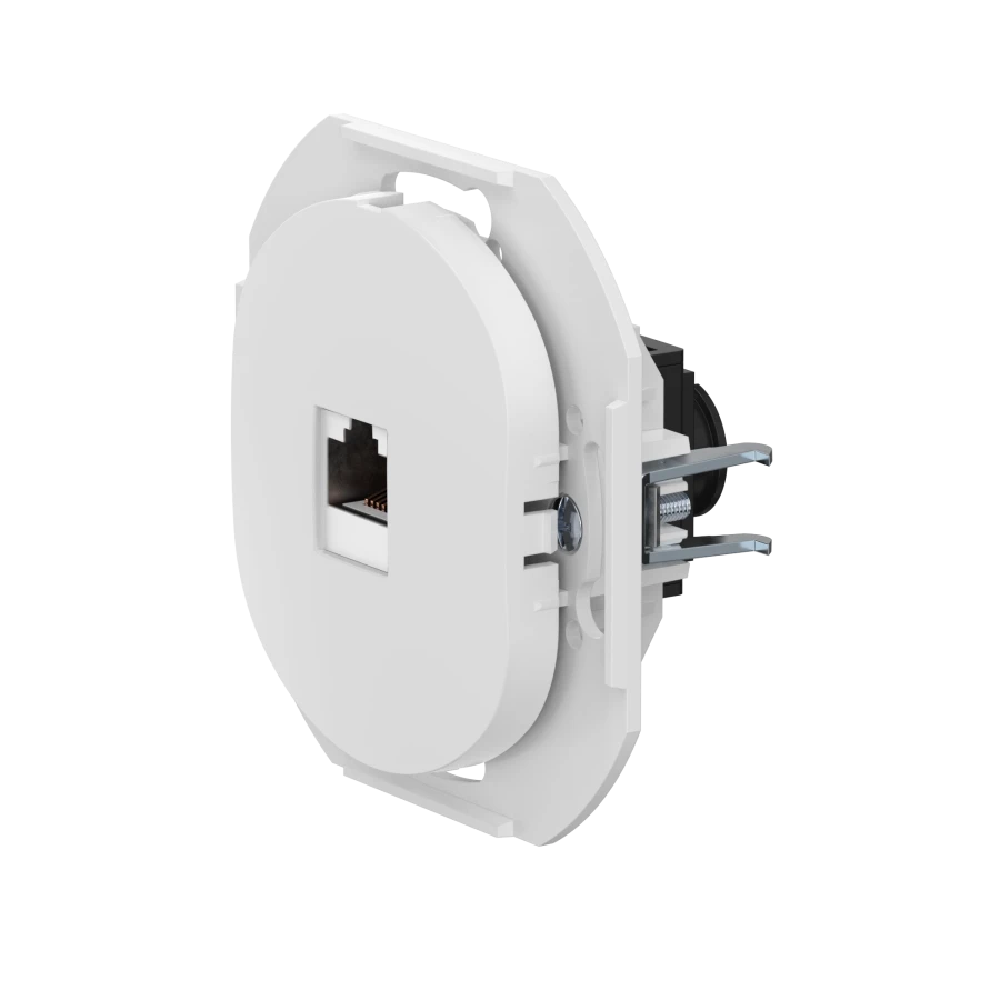 مقبس كمبيوتر مخفي من كاديوس ألينغ إي أون مع وحدة كايسون RJ45 8P8C Cat.6A UTP، أبيض، فن رقم E616.0
