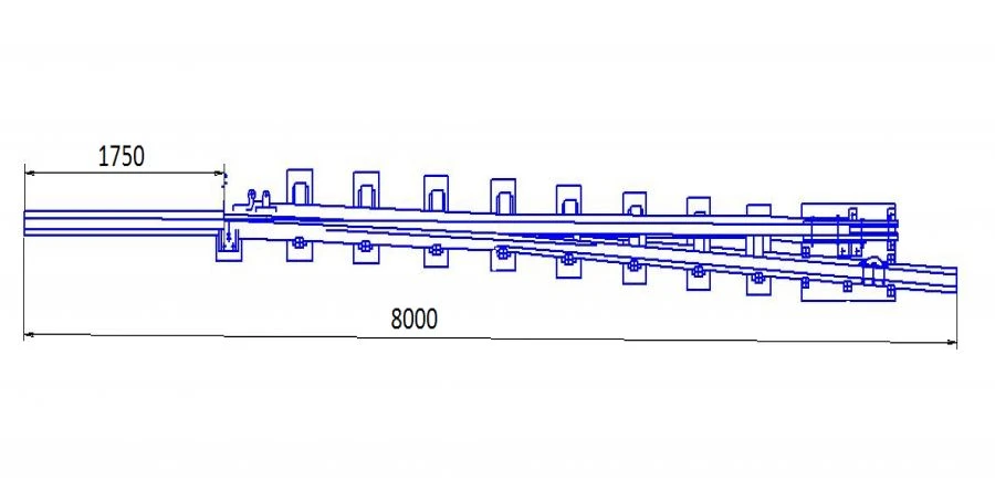 Frame Rail with Spike for Project 2884.01.000-01