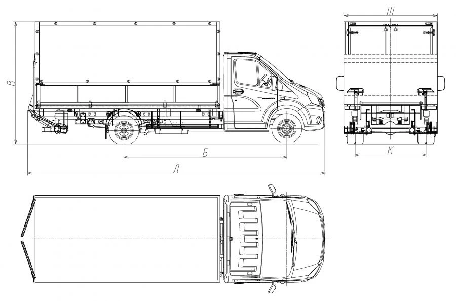 سيارة فان ذات جوانب ستائرية لنقل البضائع 3008GM-1، 3008GM-2