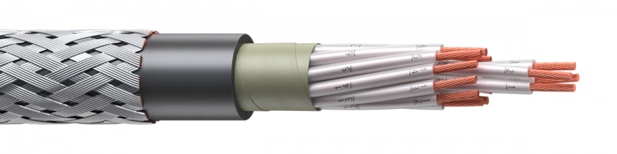 كابل مدمج منخفض المخاطر مع عزل PVC KMPVEng(A)-LS