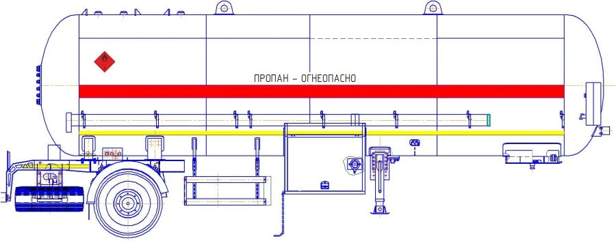 Liquefied Hydrocarbon Gas Tank Semi-Trailer PPC-T1, Model 95993-0000010-04
