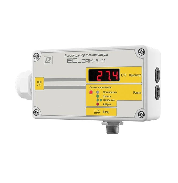 مسجل بيانات درجة الحرارة المستقل EClerk-M-11-K-G2-HP