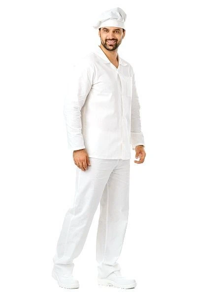 Men's Straight Cut Jacket with Button Closure and Chest Pocket Model 3.351