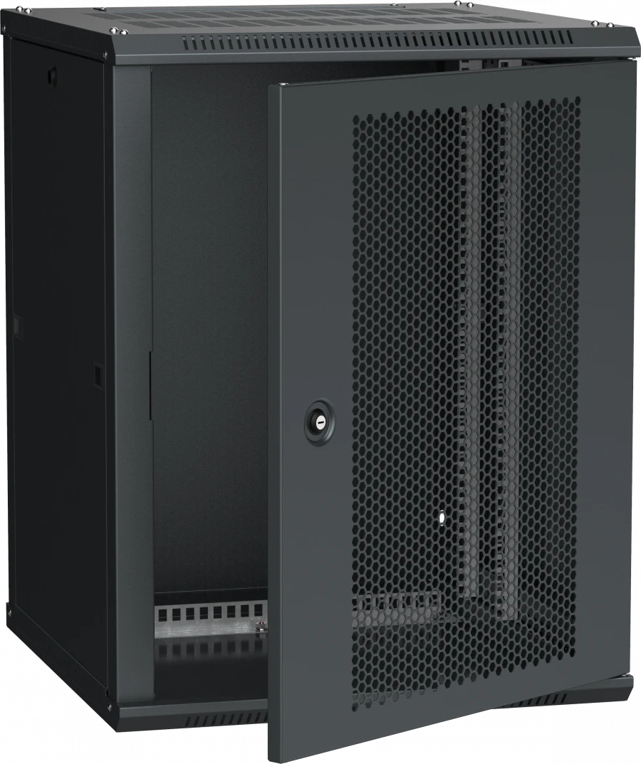 خزانة LINEA W 18U مع باب مثقوب، 600x600 مم