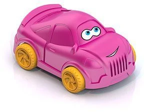 Cartoon Design Pink "Glyazastiki" Toy Car
