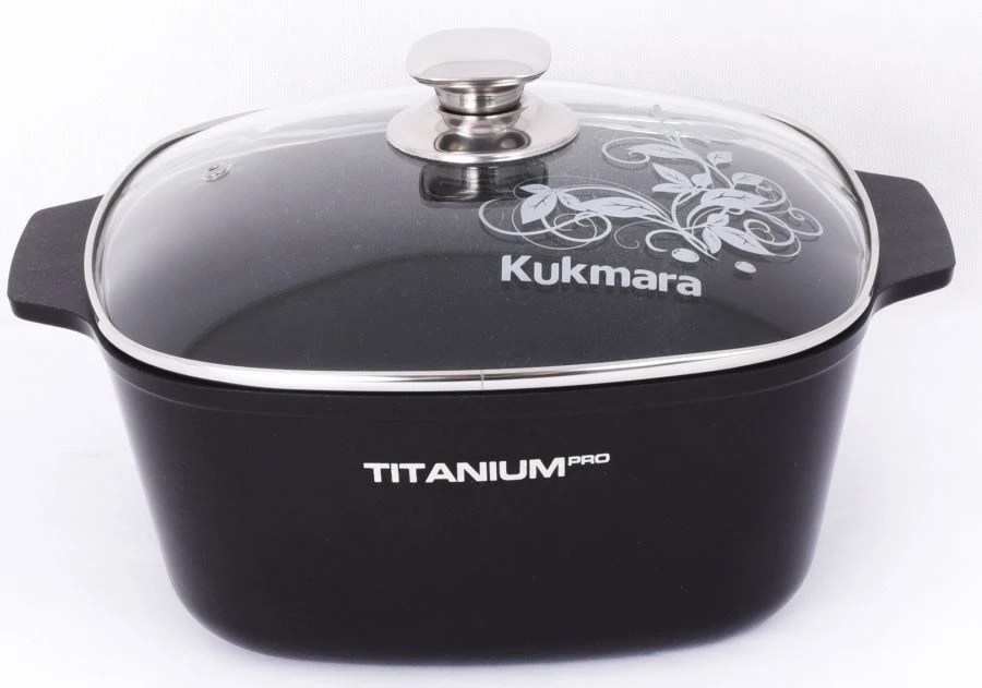5.5L Cast Aluminum Pot with Non-Stick Coating by Kukmara - Titanium Pro Line