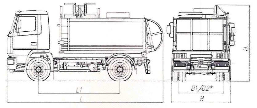 شاحنة جمع القمامة ذات التحميل الجانبي موديل MK-3552-01