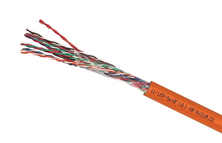 كابل تردد عالي مزدوج ملتوي U/UTP Cat 5e ZH ng(A)-HF 25*2*0.52