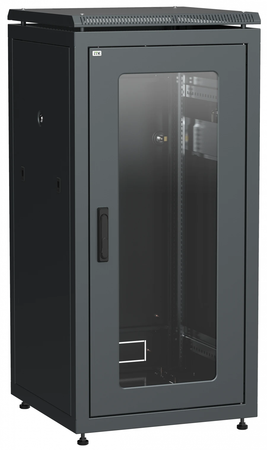 28U 19" Network Cabinet with Glass Door - LN05-28U66-G