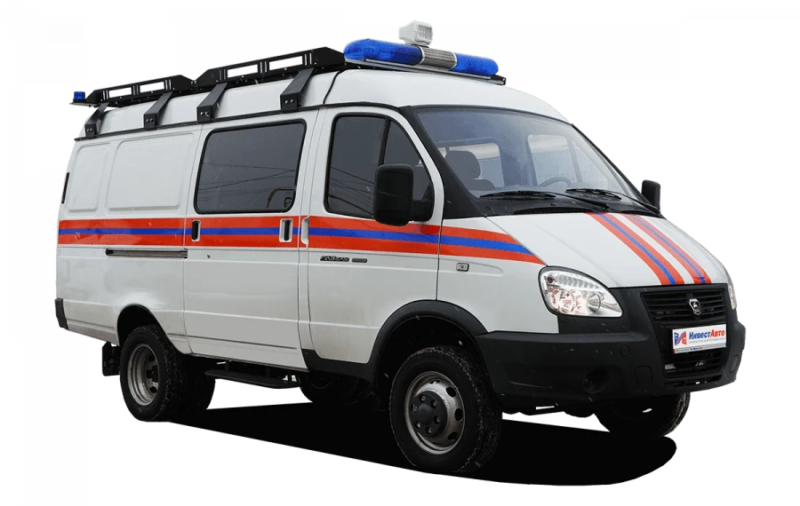 Emergency Rescue and Police Vehicle Type N1GSB Modification N1GBFS Based on GAZ 27057 with Diesel Engine