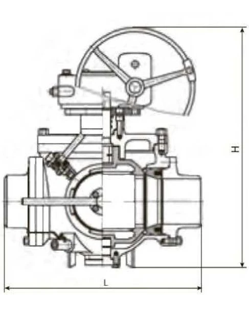 Weldable Ball Valve KSH DN 50-800 PN 1.6-16 MPa