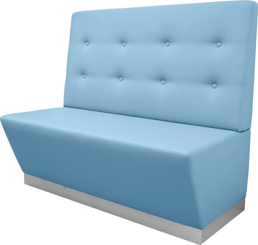 Upholstered Sofa D26 with Wooden Frame and Metal Accent