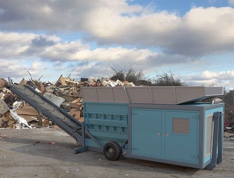 TITAN 750 M Industrial Double-Shaft Shredder Mobile