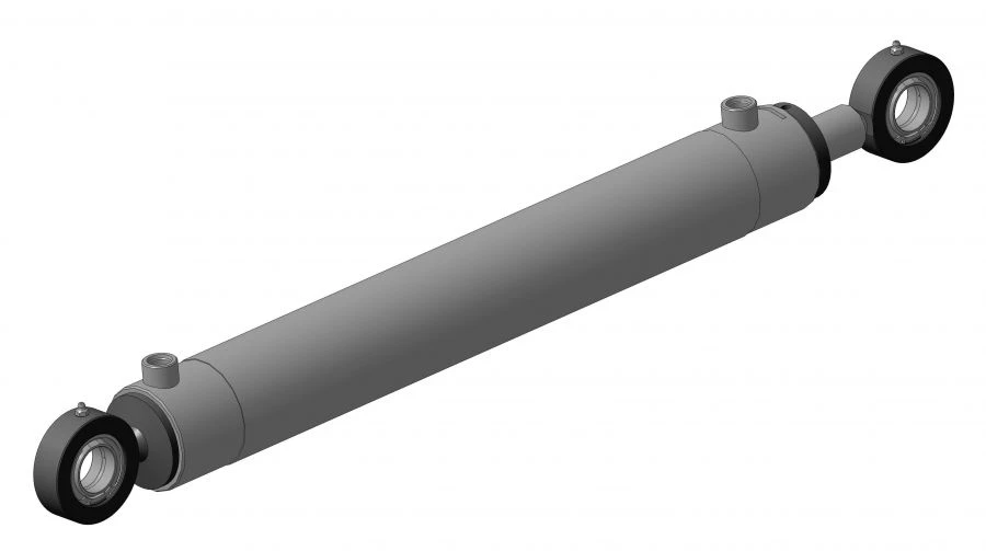 Piston Hydraulic Cylinder 80mm Diameter, 40mm Rod, 630mm Stroke, EDCG 80.40.630PM