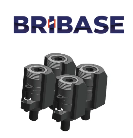 مجموعة من أربعة مشابك ناعمة قابلة للتعديل بارتفاع 50 مم BriBase BB.VS.100.51.050