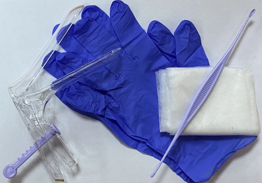 مجموعة أدوات نسائية طبية للتجميع المعقم القابل للاستخدام لمرة واحدة "فيمينا®" مع مرآة L وملعقة