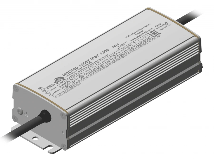 مصدر طاقة مقاوم للماء LED، IPS100-1050T IP67 1300