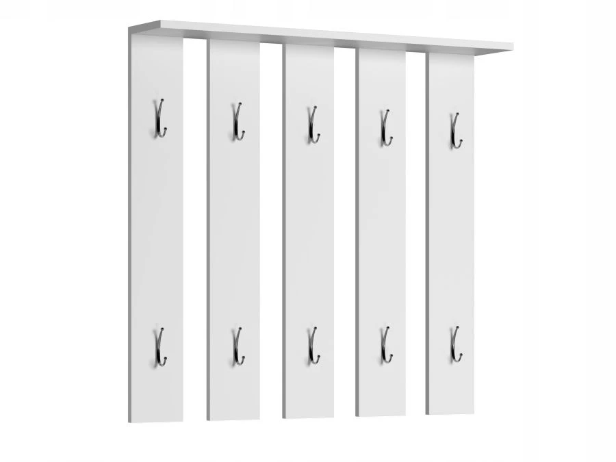 Wall-Mounted Clothing Rack with Hooks