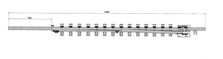 Straight Frame Rail with Curved Spike Project N01.003.1000.00