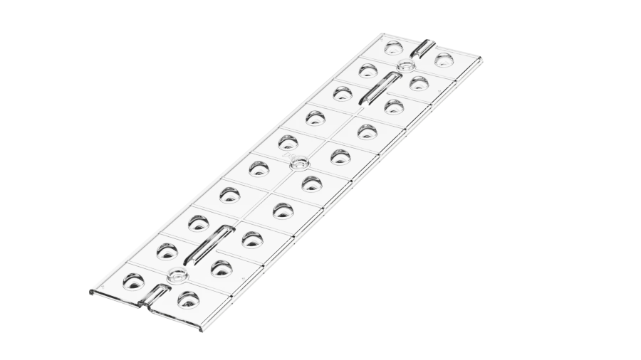 عدسة LED 2x10 لتوزيع الضوء المحسن