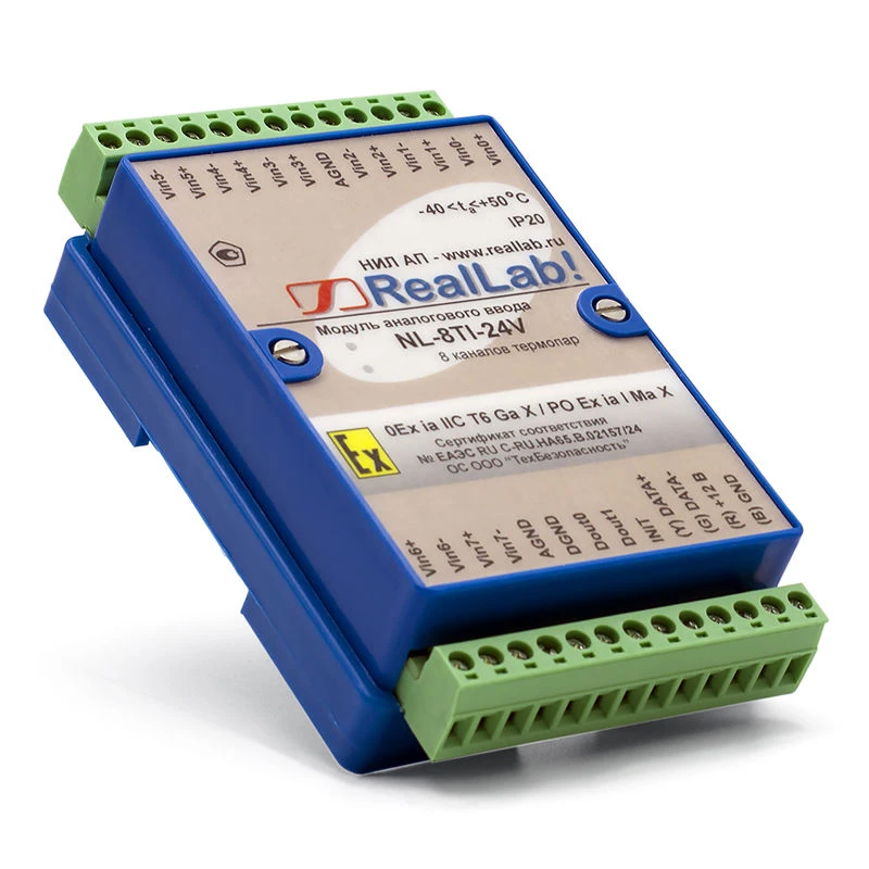 Explosion-Proof Thermocouple Analog Input Module NL-8TI-24V