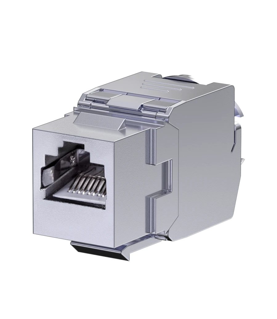 وحدة كايستون RJ45 8P8C Cat.6A FTP من CADUCEUS ALING، أبيض، رقم 74317