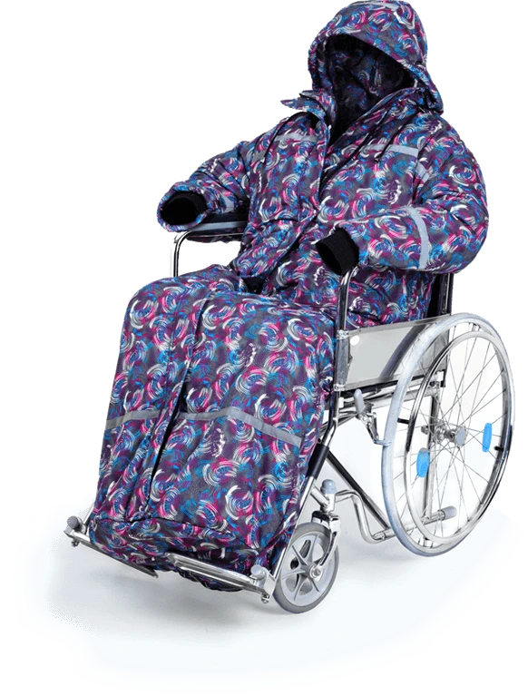Waterproof Insulated Poncho Suit for Wheelchair Users - Traushka Model 2601