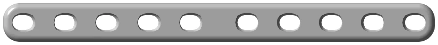 Mini Straight Plate for Osteosynthesis (4-10 holes, length 36-84mm)