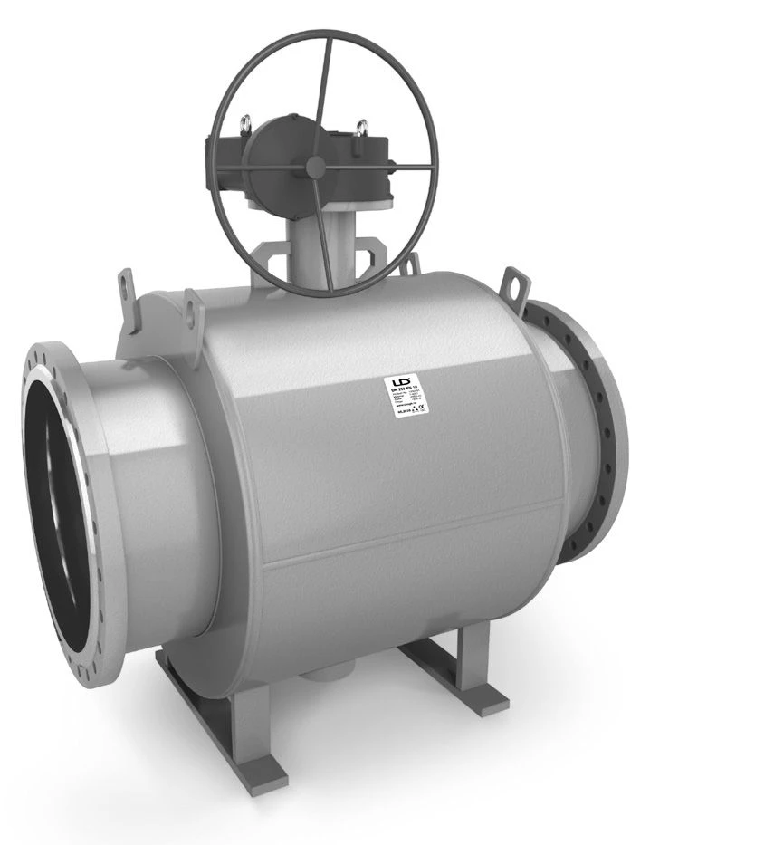 Full-Bore Ball Valve LD KShTsFR Steel 20 DN300 1.6MPa with Reducer