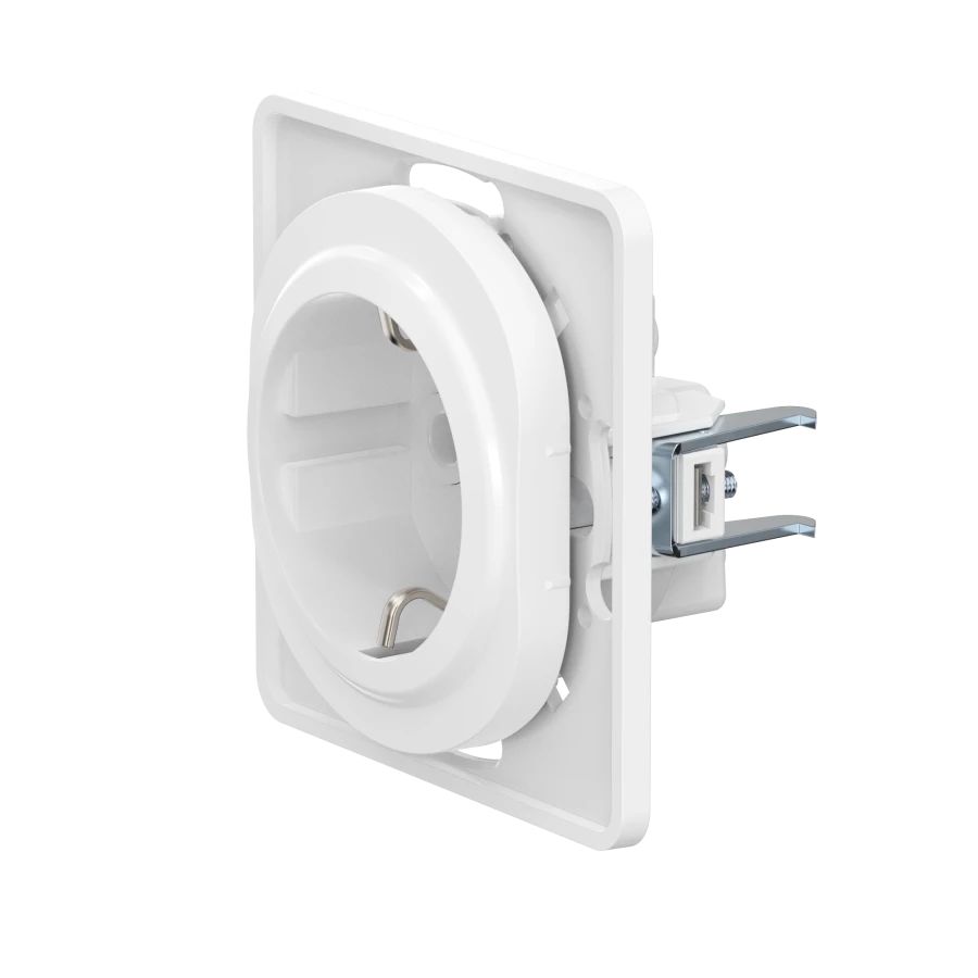 مقبس كاديوس ألين إيون الأبيض المخفي مع تأريض 16A، 250V - الفن. E630.0