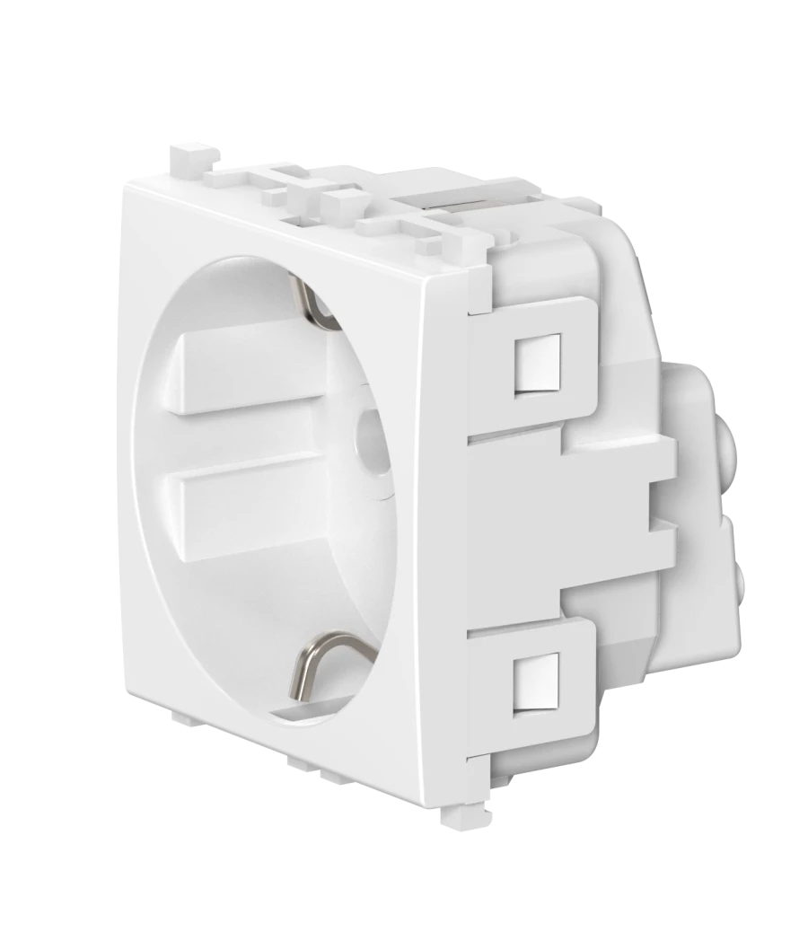 مقبس مخفي CADUCEUS ALING Experience مزود بأرضية وأغطية، 16A، 250V، أبيض، فن. 74152.0