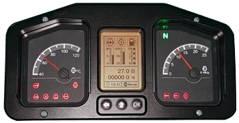 لوحة عرض التحكم في الجرار مع شاشة LCD ملونة لمراقبة الأنظمة PP-TK25