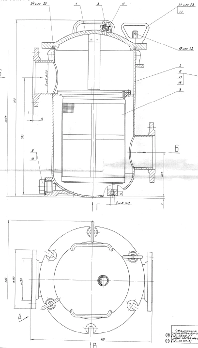 Flanged Sea Water Filter for Rough Filtration DN 100, PN 0.4 MPa ITSHL.061144.004-01