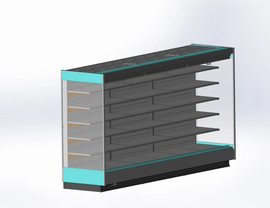 Universal Wall-Mounted Refrigerated Display Case Sofia 210/105 VХСнп-1.25