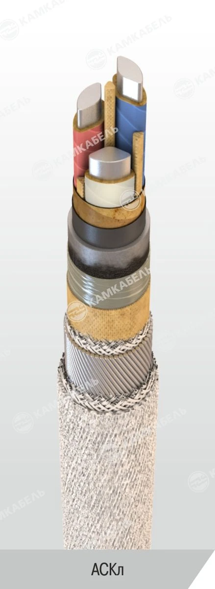 Power Cable with Aluminum Conductors and Paper Insulation, 6-10 kV Model
