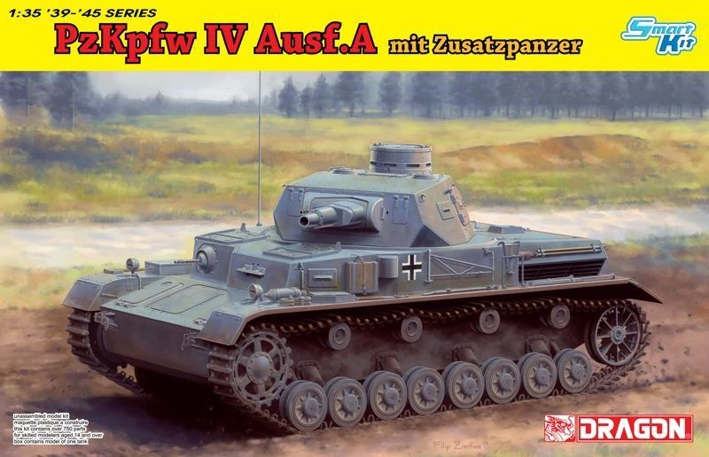 Pz.Kpfw.IV Ausf.A Tank Model with Additional Armor