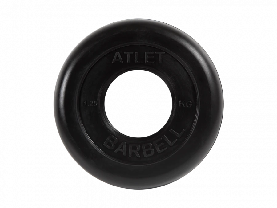 Rubber Coated Weight Disc "Atlet", 51mm, 1.25kg Model MB-AtletB51-1.25